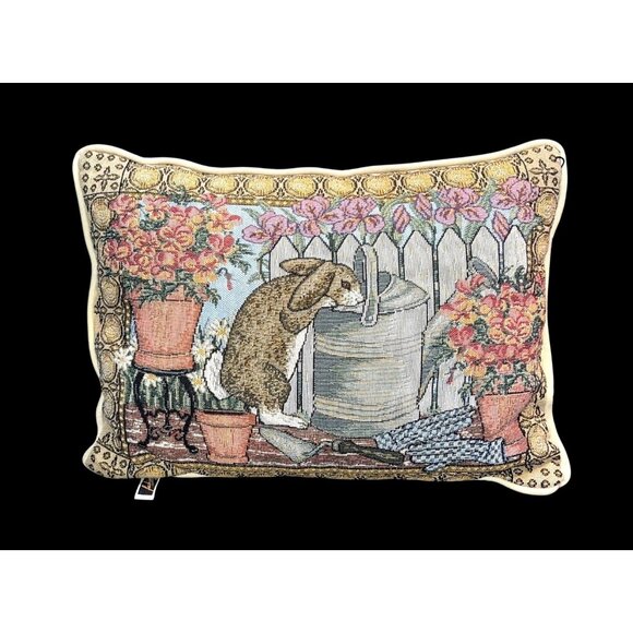 Fashion Other - Vintage Bunny Rabbit Tapestry Throw Pillow Cottagcore Style By Fashion